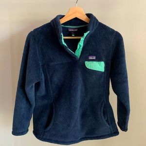 Patagonia Girls Snap Pullover Fleece - excellent condition